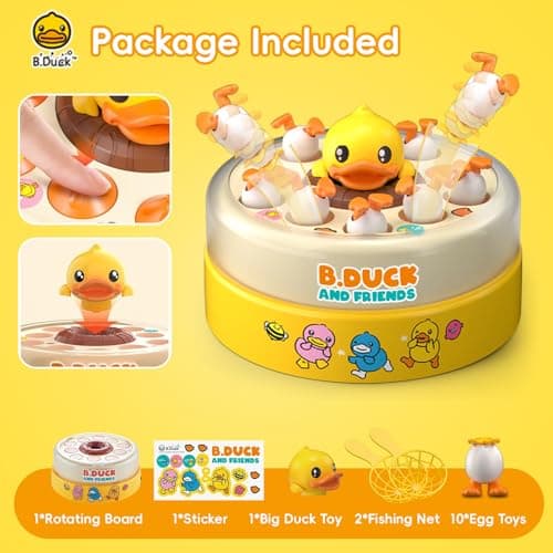 BDUCK+ Board Games for Toddlers, Kids Toys Jumping Ducks Game for Kids 4-8, 2 Players Family Board Game Interactive Educational Toy for Boys Girls, Birthday Gifts for Age 3 & Up — view 7