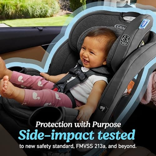 Graco Turn2Me 3-in-1 Rotating Convertible Car Seat, Brighton, Rear-Facing Rotation Only, Forward-Facing Mode, Highback Booster Up to 100 lbs, Adjustable Headrest & Harness, Steel Reinforced Frame — view 3