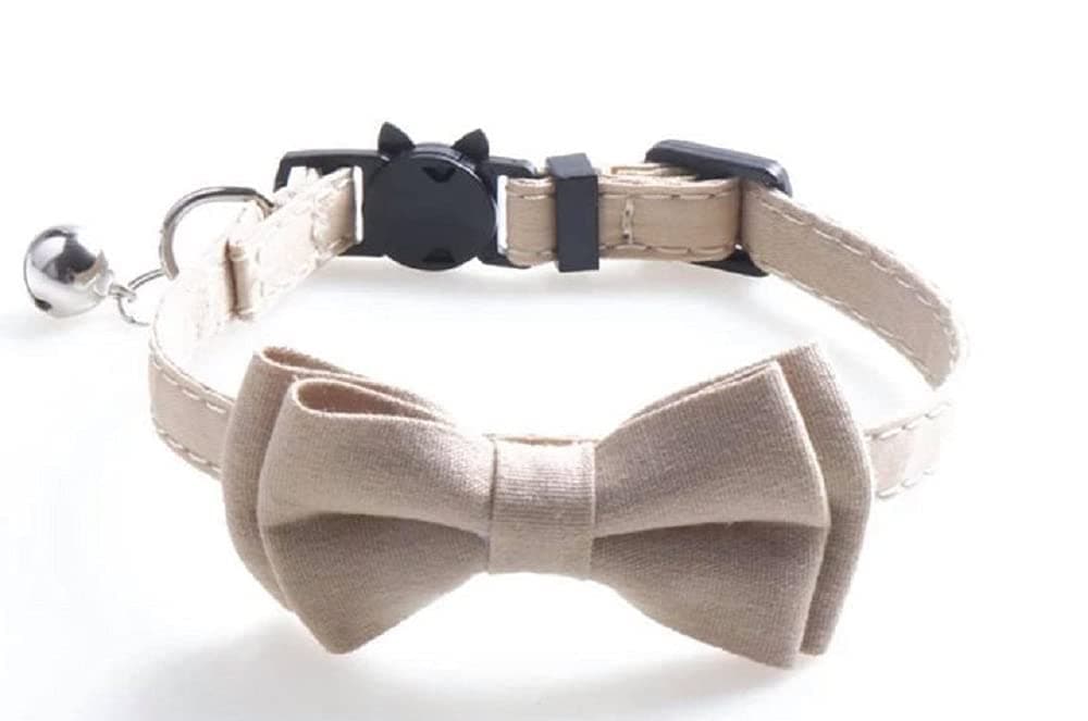 Bowtie Cat Collars with Bell | Safe Quick Release Breakaway Buckle | ZACAL Cat Collars (Green and Navy Blue)