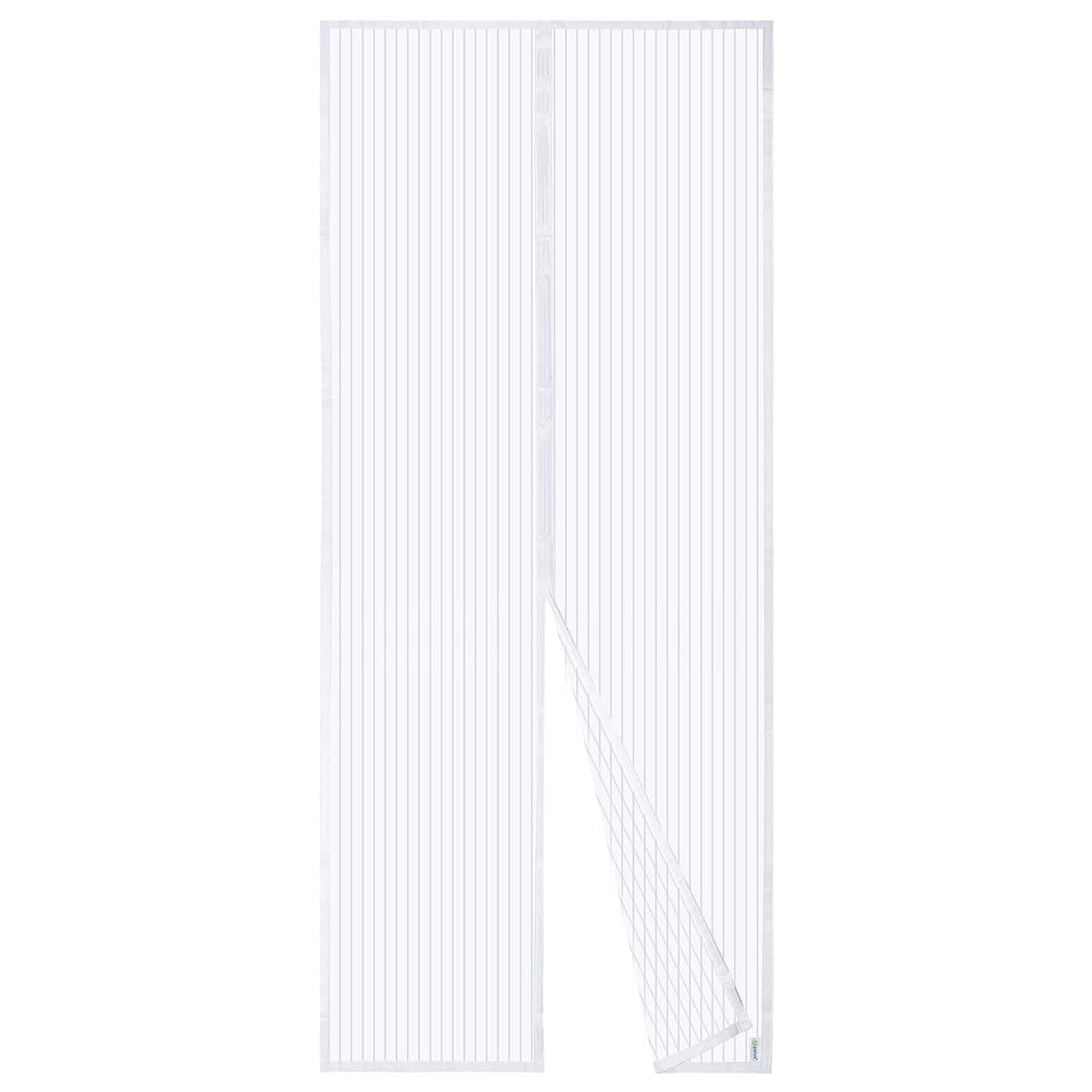 Mosquitera magnética para puerta de Apalus, cortina de malla, junta magnética de arriba a abajo con cierre automático, mantiene el aire fresco en el interior (80x200 CM, Blanco)
