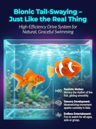 Magic Swimming Fish with Lights, Swimming Robot Fish Cat Toys, Interactive Colorful Robot Fishes for Bathtub, Swimming Pool Adult Cat Dog (4pcs) — view 3