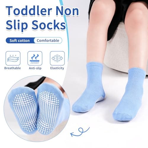 Tphon Kids Non Slip Toddler Boy Grip Socks 12 Pairs Anti Skid Sticky Socks for 1-3 Years Baby Children Girls — view 2