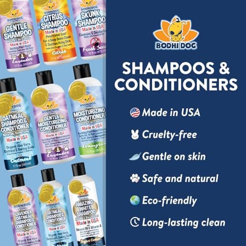 Bodhi Dog Premium Lavender Oatmeal Shampoo & Conditioner - Organic Formula for Dogs, Cats & Pets - Hypoallergenic, Soothes Dry, Itchy Skin & Supports Skin Health - Made in USA (8 Fl Oz) — view 5