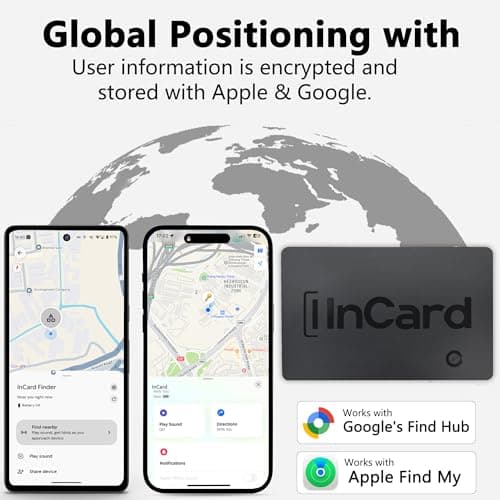 Wallet Tracker Card, Android & iPhone, Find My & Google, 5 Year Battery — view 3
