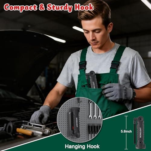 LNRYY 4Pack Rechargeable Magnetic LED Work Light/Flashlight for Mechanics — view 5