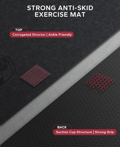HAPBEAR Extra Large Exercise Mat - 6'x4'x8mm(1/3 inch), Shoes-Friendly, Non-Slip, Ultra Durable, Thick Workout Mats for Home Gym Flooring Cardio, Yoga Mats for Fitness, High-Density Exercise Mat — view 3