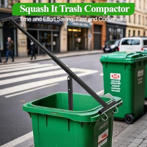 Wastemate Bin Compactor,Manual Trash Compactor,Household Wastemate Wheelie Bin Compactor, Trash Can Compactor with Adjustable Handle,Fit Use of Kitchen, Garden, Restaurant and Office (A) — view 4
