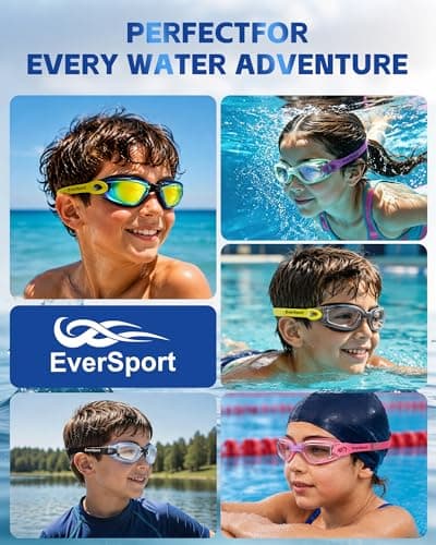 Kids Swim Goggles 2 Pack Swimming Goggles Anti Fog Anti-UV for Child Teens Youth — view 6