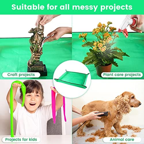 Onlysuki 39.5"X31.5" Large Repotting Mat for Indoor Plants Transplanting Thick Rectangular Waterproof Rpotting Mat Gardening Gifts for Women