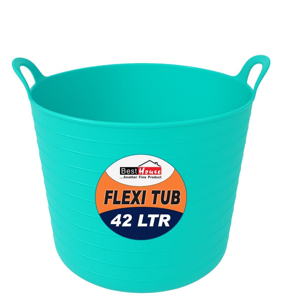 Best House | 3 Pcs of Flexi Tub with Handles | Small Size | Mini | 7 Litres | Yellow | Garden Tubs | Plastic Storage Container for Home, Washing, Garden Waste and DIY Projects — view 62