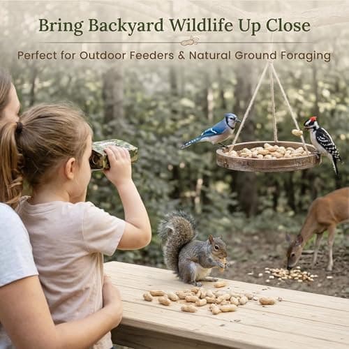 Forest Haven Premium Raw Peanuts for Squirrels – 2LB Bulk Squirrel Food – Unsalted Peanuts in Shell for Birds, Deer & Wildlife – Bonus Binoculars Included - USA Grown — view 2