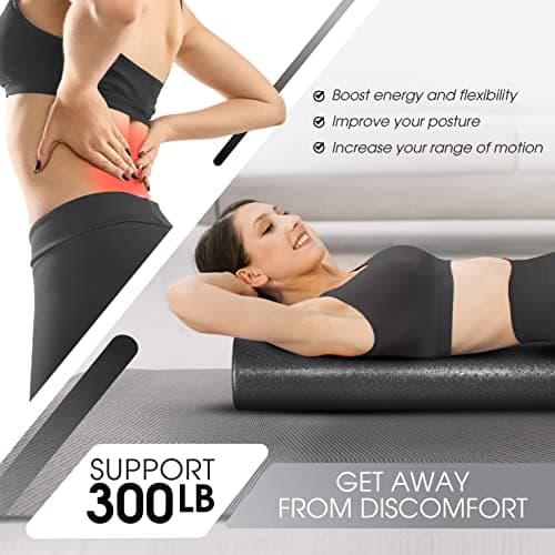 Yes4All EPP Exercise Foam Roller – Extra Firm High Density Foam Roller – Best for Flexibility and Rehab Exercises (18 inch, Black) — view 4
