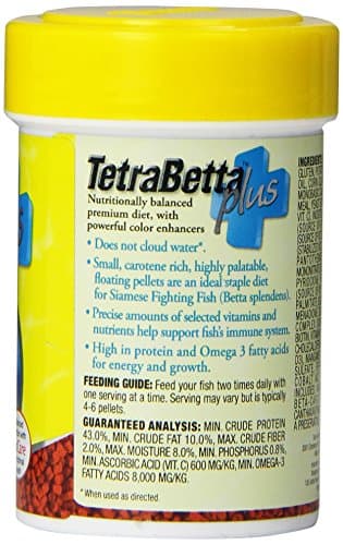 TetraBetta PLUS Floating Mini Pellets, Fish Food With Natural Color Enhancer, 1.2 ounces — view 2