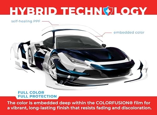ColorFusion PPF by VViViD, Gloss Cosmic Blue Dry Apply PPF Vinyl Car Wrap Roll 1ft x 5ft — view 3