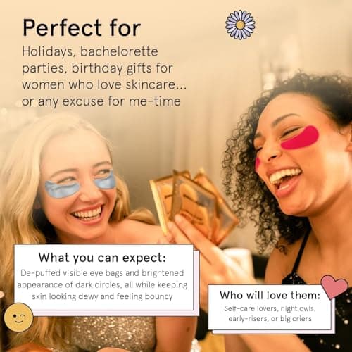 grace & stella Under Eye Mask - Birthday Gifts for Women, Gifts for Mom, Under Eye Patches to Reduce Dark Circles, Puffy Eyes, Eye Bags, Wrinkles, Travel Size Toiletries, Vegan (24 Pairs, Gold) — view 6
