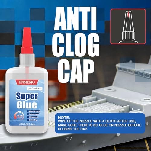 (2-in-1) Super Glue with Brush Applicator & Nozzle,Mess Free Superglue Brush,Instant Glue for All Purpose and Fast Setting,3000 CPS No Stain Waterproof Clear Ca-Glue — view 3
