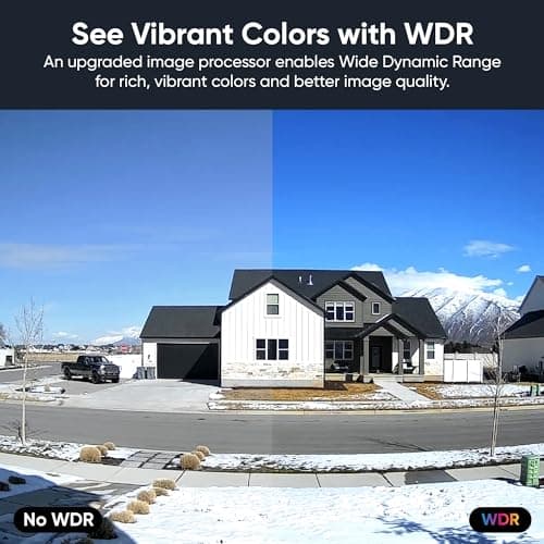 WYZE Cam v4 (Latest Model), 2.5K AI Security Camera, Indoor/Outdoor Cameras for Home Security, Vibrant Color Night Vision, No Subscription Required, Free Expert Help, White — view 5