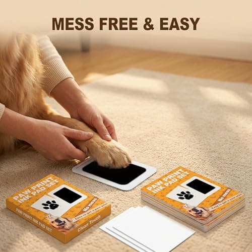 Baby Hand and Footprint Kit, 4 Pack Mess Free Ink Pad Clean Touch Newborn Footprint Kit with Non Toxic Ink Pad for Baby Hand and Footprints for Newborn Registry Keepsakes and Pet Paw Prints — view 3