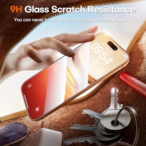 TOCOL for iPhone 17 Pro Screen Protector/iPhone 16 Pro Sceen Protector 6.3 Inch 9H Hardness Military Grade Shatterproof HD Tempered Glass for Full Coverage Protection 2 Pack — view 4