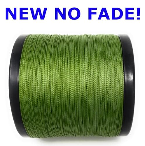 Reaction Tackle Braided Fishing Line NO Fade Low Vis Green 10LB 300yd — view 3