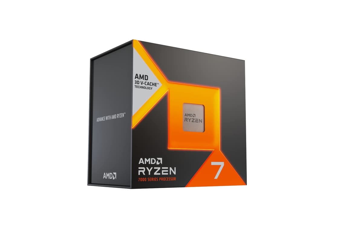 AMD Ryzensets 7 7800X3D Processor with 3D V Cache technology (integrated Radeon Graphics, 8 cores/16 threads, 120W TDP, AM5 Socket, 104MB cache, up to 5.0 GHz max boost, no cooler) — view 3