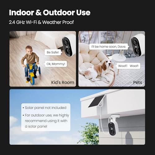Kiwibit Magnetic Home Security Camera Wireless Enhanced Audio & 2K Footage, Easy Installation Battery Camera with Smart AI PIR Motion Detection, Color Night Vision, Waterproof for Outdoor & Indoor — view 5