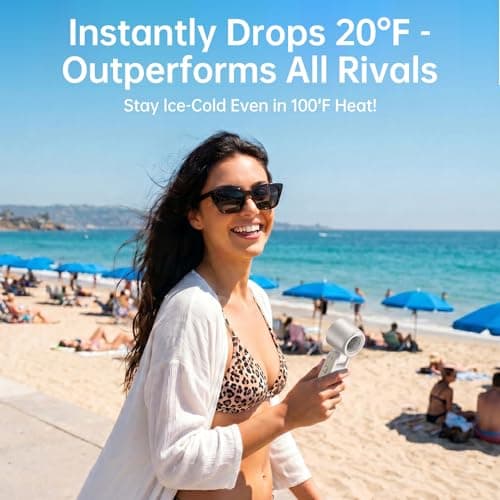 Coolhill Pro Handheld Portable fan with Turbo Cooling 199-Speed 5500mAh — view 2