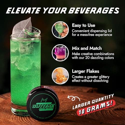 MONÉGASQUE Eden Green Edible Glitter for Drinks & Cakes, 10g — view 2