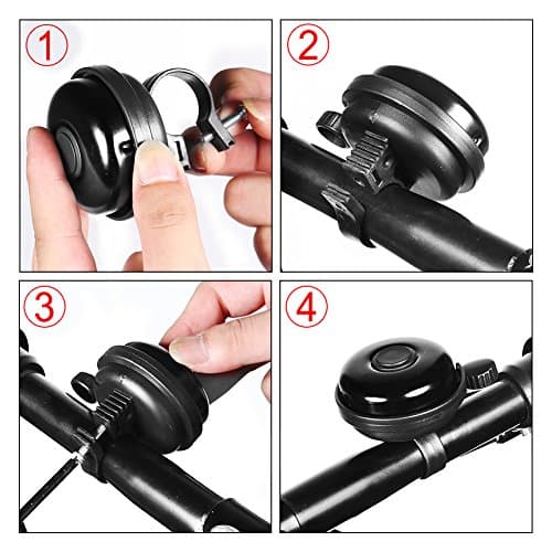 Accmor Classic Bike Bell, Aluminum Bicycle Bell, Loud Crisp Clear Sound Bicycle Bike Bell for Adults Kids — view 3