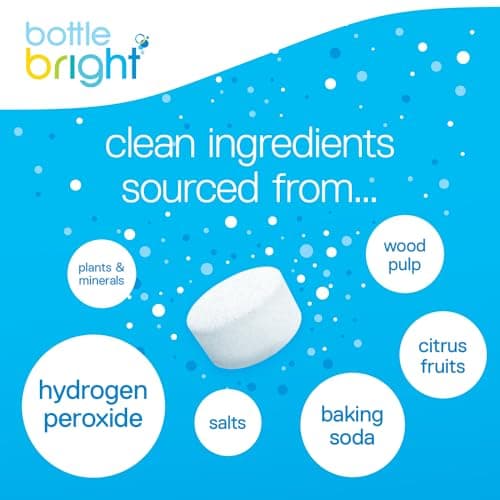 Bottle Bright Single Pack (12 Tablets) Clean Stainless Steel, Thermos, Tumbler, Insulated and Reusable Water Bottles –Cleaning Tablets are Easy and Safe to Use — view 2