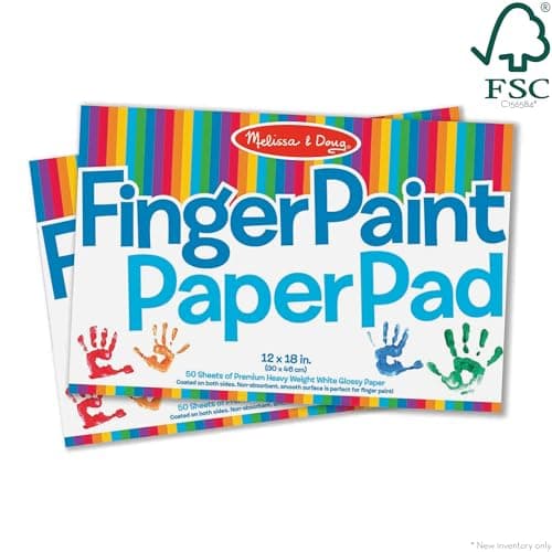 Melissa & Doug Finger Paint Paper Pad (2-Pack, 50-Sheets Each) - 12x18 Inch Art Paper for Kids Activities, Arts and Crafts, and Homeschool Essentials - FSC Certified — view 3