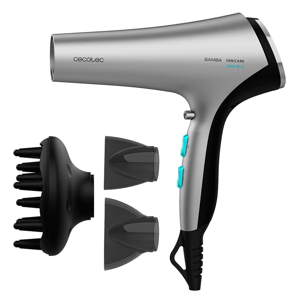 Cecotec Secador de Pelo Iónico Bamba IoniCare 5200 Aura Black. 2300W, Concentrador y Difusor, Cabello Sin Encrespamiento, Motor DC, Ion Real, Gran Caudal de Aire, 2 Velocidades y 3 Temperaturas — view 11