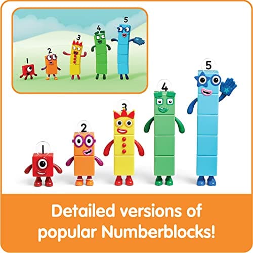hand2mind Numberblocks Friends One to Five Figures, Toy Figures Collectibles, Small Cartoon Figurines for Kids, Mini Action Figures, Character Figures, Play Figure Playsets, Imaginative Play Toys — view 3