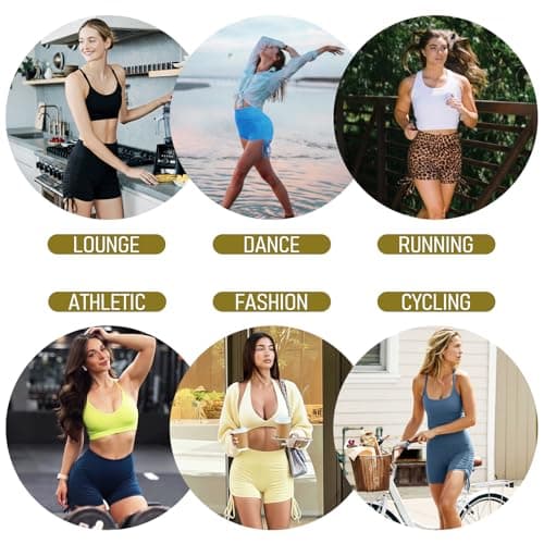 Hi Clasmix 5" Women's High Waist Biker Shorts - Running, Gym, Yoga, Cycling, Dance, Workout Athletic Shorts, Women's Sports & Recreation Shorts Sapphire Blue — view 4