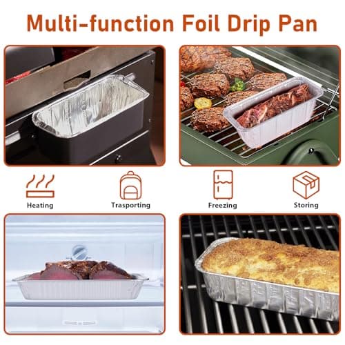 Whaleme Grease Cup Liners Compatible with Blackstone Griddle 5017 - Griddle Accessories Disposable Grill Tray, Aluminum Foil Drip Pan Grease Catcher Cup Liner for 17, 22, 28, 36 Inch, 12 Pack — view 3