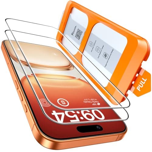 TOCOL for iPhone 17 Pro Max Screen Protector/iPhone 16 Pro Max Screen Protector 6.9-Inch Instant Installation Tempered Glass HD Clear Full Coverage Protection Case Friendly 2 Pack