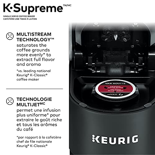 Keurig K-Supreme Single Serve K-Cup Pod Coffee Maker, With MultiStream Technology, Black
