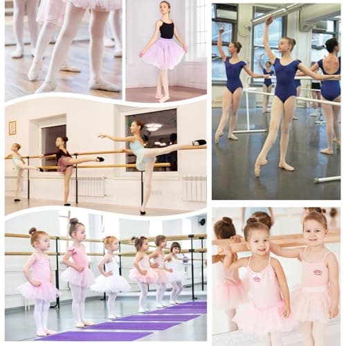 Bezioner Ballet Slippers Girls Canvas Ballet Dance Shoes Women Adult in Pink Black Split Sole（Ballet Pink,Adult 7 — view 4