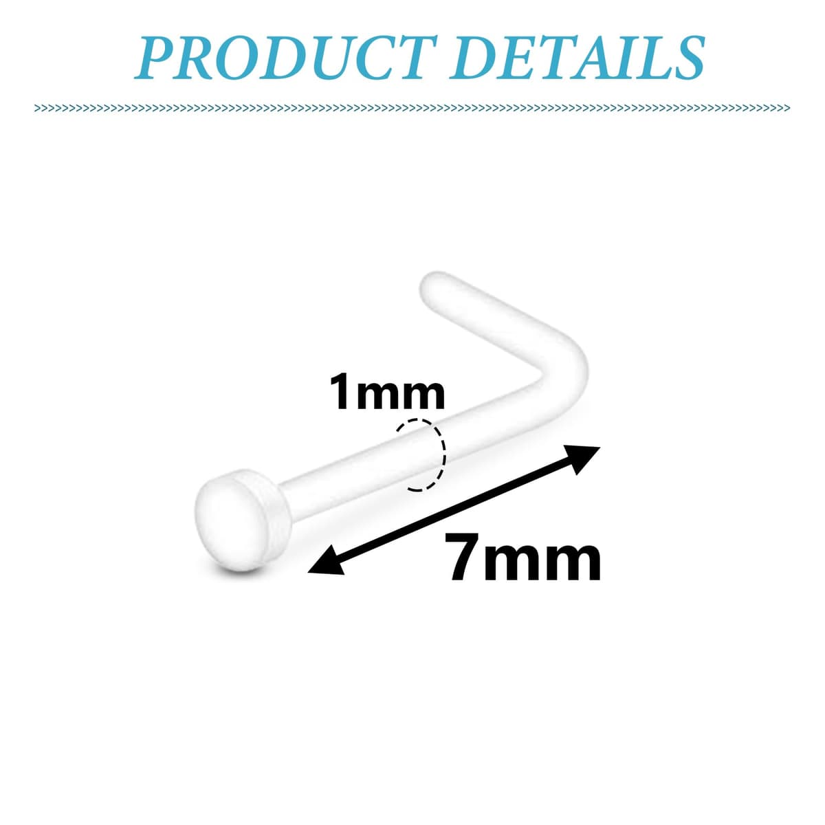 Piercing Retainer Set Clear Septum Ring Plastic Nose Studs Eyebrow Lip Labret Stud Septum Hoops Cartilage Industrial Tragus Earring Retainer For Surgery — view 2