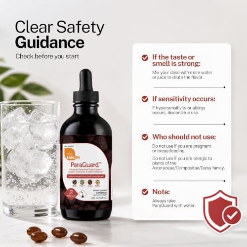 Zahler ParaGuard, Parasite Cleanse for humans. Advanced Colon Detox Cleanse and Gut Health Support, Contains Wormwood, Certified Kosher, 4OZ.