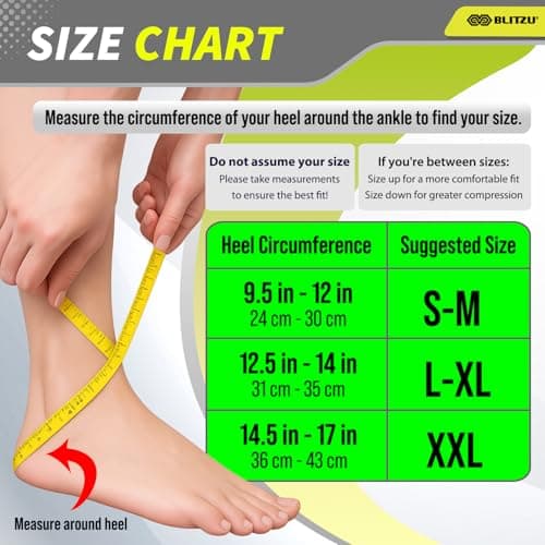 Compression Socks for Plantar Fasciitis, Achilles Tendonitis, Arthritis Relief, Ankle Brace Compression Sleeve with Foot Arch Support, Ankle Wrap for Women, Men, Swelling & Heel Pain Black L-XL — view 5