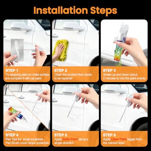 TOVIIEA Bright White(PW7/GW7) Touch Up Paint Compatible with JEEP,2-In-1 Car Paint Scratch Repair Pen,Car Paint Scratch Repair Kit for Scratches,Chips & Nicks,2-PCS SET — view 5