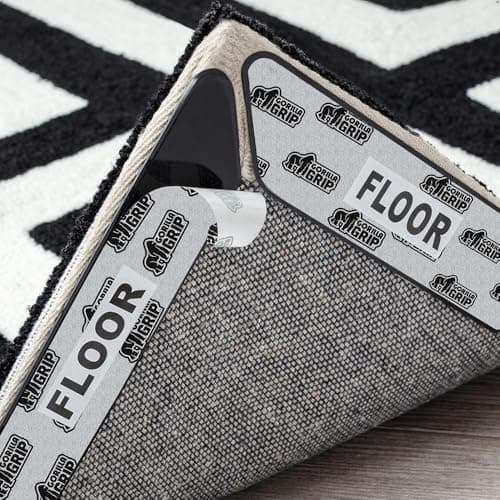 GORILLA GRIP Rug Gripper Pads Keep Area Rugs Corners from Curling, Reusable Double-Sided Stickers Holds Down Carpet in Place, Grips on Tile and Hardwood Floors Helps Prevent Sliding, Home Décor, 8 Pcs