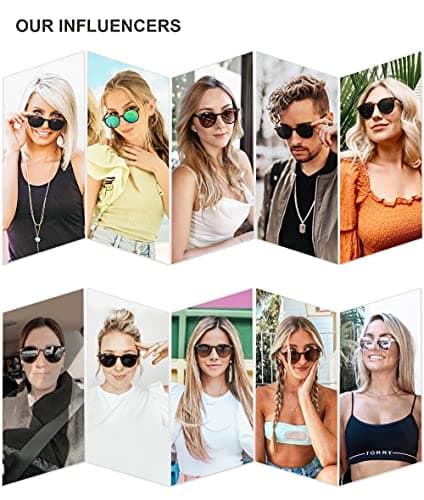 SOJOS Small Round Classic Polarized Sunglasses for Women Men Vintage Style — view 3