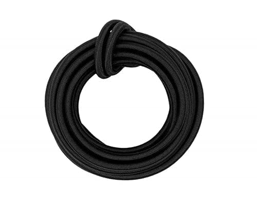 SGT KNOTS Marine Grade Bungee Cord - 100% Elastic Cord, Dacron Polyester Bungee Shock Cord for DIY, Tie Downs, Commercial Uses | 1/4" x 100 ft, Black — view 7