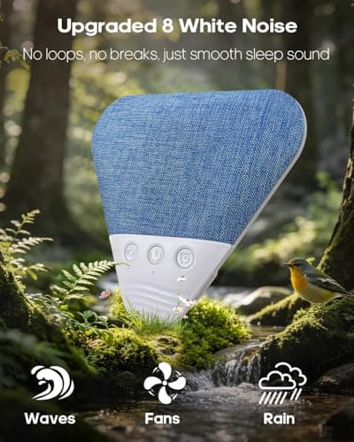 LENRUE Under Pillow Speaker for Sleeping, All New White Noise Bluetooth Pillow Speakers Under Pillow, Auto-Off Timer, Bluetooth 6.0, TF Slot, USB C Powered for Side Sleeper — view 3