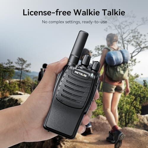 Retevis H777 Walkie Talkies Rechargeable, 2 Way Radios, Portable FRS Two Way Radio, Short Antenna, LED Flashlight, Rugged Walkie-Talkie for Adults Family Outdoor (3 Pack) — view 4