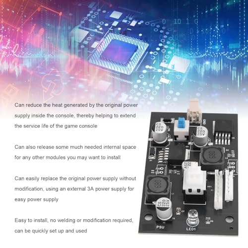 Gugxiom Type C Power Supply Board for PS1 Fat Console, 12V 3A PSU Replacement for Xstation, No Solder Installation, Plug an Play — view 2