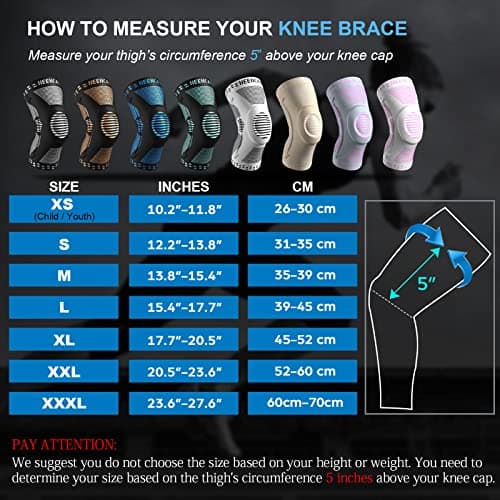 NEENCA Knee Brace for Knee Pain, Compression Knee Support with Air Mesh Fabric, Adjustable Knee Wrap with Side Stabilizers, Ultra-Soft Bandage for Sports, Running, Meniscus Tear, ACL, Arthritis Relief — view 5