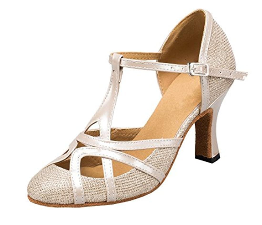 T-Starp - Zapatos de baile latino sintéticos con purpurina para mujer, para bodas, bailes de baile latino — view 33